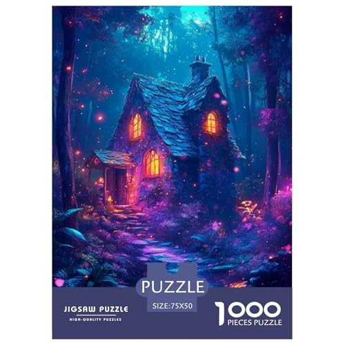 Magische Pilze Holzpuzzless 1000 Teile Erwachsene Family Challenging Games Moderne Wohnkultur Geburtstagsgeschenk Educational Game Stress Relief Toy 1000pcs (75x50cm) von SHUNXIFQ