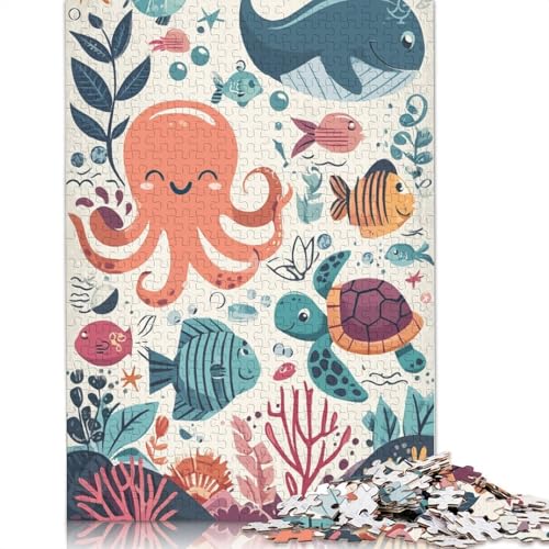Magische Unterwasserszene Holzpuzzles 500 Teile Erwachsene Moderne Wohnkultur Family Challenging Games Lernspiel Geburtstagsgeschenk Entspannung Und Intelligenz 500pcs (52x38cm) von SHUNXIFQ