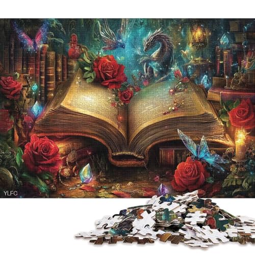 Magisches Märchenbuch Holzpuzzles Erwachsene 300 Teile Geburtstagsgeschenk Family Challenging Games Moderne Wohnkultur Educational Game Stress Relief 300pcs (40x28cm) von SHUNXIFQ