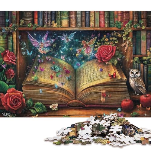 Magisches Märchenbuch Holzpuzzless 300 Teile Erwachsene Wohnkultur Educational Game Family Challenging Games Geburtstagsgeschenk Stress Relief Toy 300pcs (40x28cm) von SHUNXIFQ