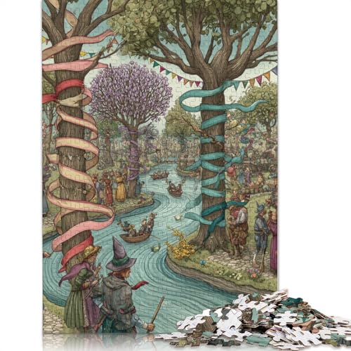 Maibaumfest Erwachsene Holzpuzzless 300 Teile Home Decor EduKatzeional Game Geburtstagsgeschenk Family Challenging Games Entspannung Und Intelligenz 300pcs (40x28cm) von SHUNXIFQ
