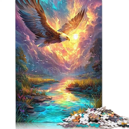 Majestätischer Steinadler Holzpuzzles Für Erwachsene 300 Teile Geburtstagsgeschenk Family Challenging Games Home Decor Educational Game Stress Relief Toy 300pcs (40x28cm) von SHUNXIFQ