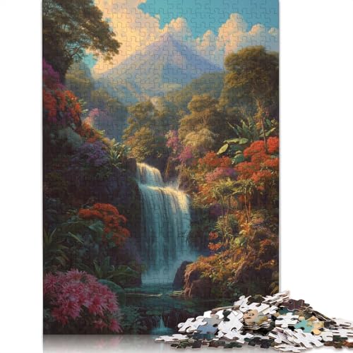 Majestätischer Wasserfall Holzpuzzles 300 Teile Erwachsene Geburtstagsgeschenk Wohnkultur EduKatzeional Game Family Challenging Games Stress Relief Toy 300pcs (40x28cm) von SHUNXIFQ