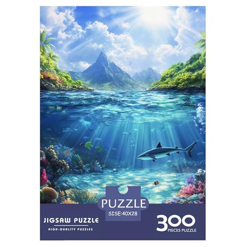 Meeresboden Holzpuzzles Für Erwachsene 300 Teile Geburtstagsgeschenk Family Challenging Games Lernspiel Wohnkultur Stress Relief 300pcs (40x28cm) von SHUNXIFQ
