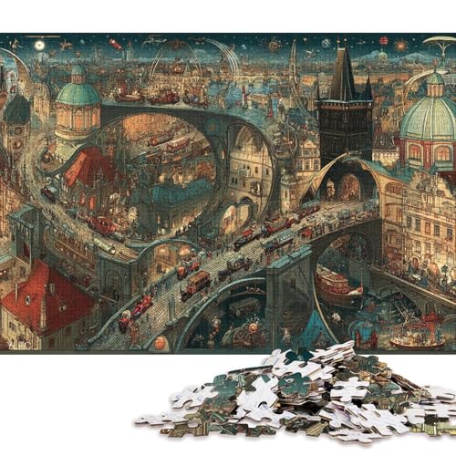 Mexiko Holzpuzzles 1000 Teile Erwachsene Geschicklichkeitsspiel Für Die Ganze Familie Home Decor Geburtstagsgeschenk Lernspiel Stress Relief 1000pcs (75x50cm) von SHUNXIFQ