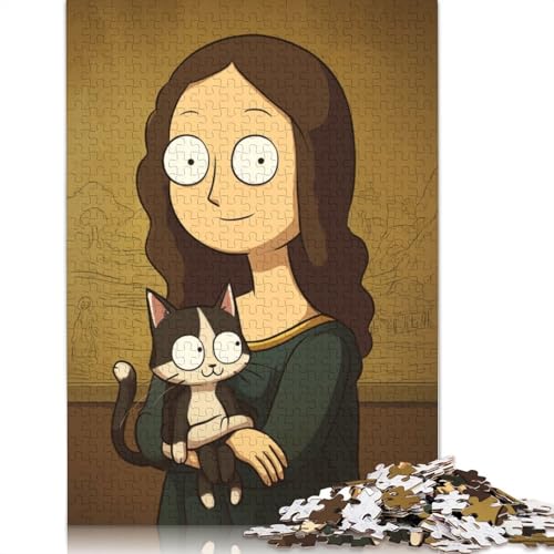 Mona Lisa Holzpuzzles 500 Teile Erwachsene Wohnkultur Family Challenging Games Educational Game Geburtstagsgeschenk Entspannung Und Intelligenz 500pcs (52x38cm) von SHUNXIFQ