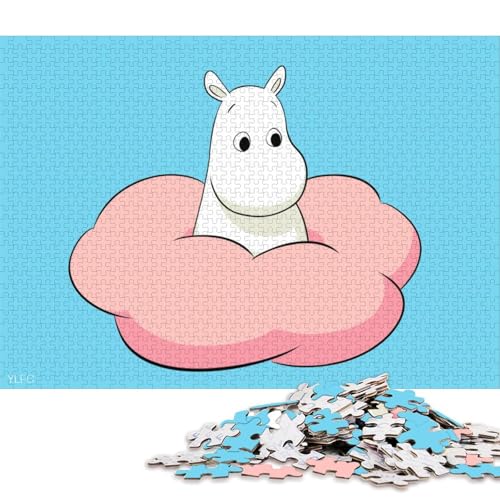Moomin 500 Teile Erwachsene Holzpuzzless Educational Game Moderne Wohnkultur Geburtstagsgeschenk Family Challenging Games Stress Relief Toy 500pcs (52x38cm) von SHUNXIFQ