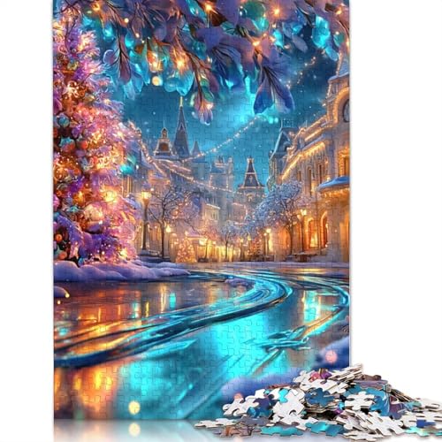 Moscow In Christusmas Holzpuzzles 300 Teile Erwachsene Moderne Wohnkultur Family Challenging Games Lernspiel Geburtstagsgeschenk Entspannung Und Intelligenz 300pcs (40x28cm) von SHUNXIFQ
