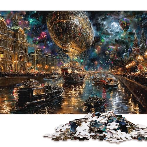 Moskau Holzpuzzles 300 Teile Erwachsene Family Challenging Games Moderne Wohnkultur Educational Game Geburtstagsgeschenk Stress Relief 300pcs (40x28cm) von SHUNXIFQ