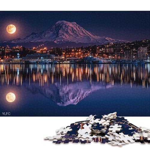 Mount Rainier Holzpuzzles 500 Teile Erwachsene Wohnkultur Geschicklichkeitsspiel Für Die Ganze Familie Lernspiel Geburtstagsgeschenk Stress Relief 500pcs (52x38cm) von SHUNXIFQ