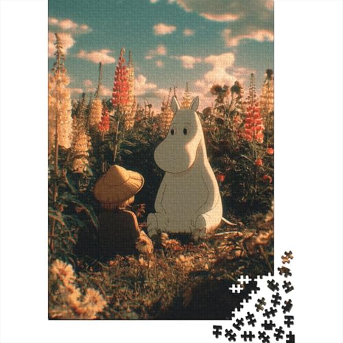 Mumin Holzpuzzles Für Erwachsene 1000 Teile Geburtstagsgeschenk Family Challenging Games Lernspiel Wohnkultur Stress Relief 1000pcs (75x50cm) von SHUNXIFQ