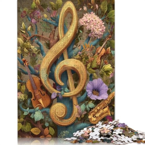 Musikinstrumente 500 Teile Erwachsene Holzpuzzless Educational Game Moderne Wohnkultur Geburtstagsgeschenk Family Challenging Games Stress Relief Toy 500pcs (52x38cm) von SHUNXIFQ