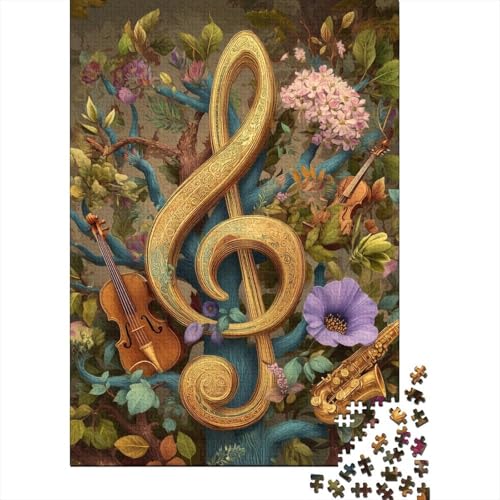 Musikinstrumente Holzpuzzless Für Erwachsene 1000 Teile Wohnkultur Lernspiel Family Challenging Games Geburtstagsgeschenk Stress Relief Toy 1000pcs (75x50cm) von SHUNXIFQ