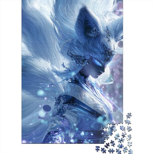 Neunschwänziges Fuchsmädchen Holzpuzzles Erwachsene 1000 Teile Lernspiel Geschicklichkeitsspiel Für Die Ganze Familie Geburtstagsgeschenk Home Decor Stress Relief 1000pcs (75x50cm) von SHUNXIFQ