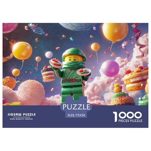 Ninjago Holzpuzzles 1000 Teile Erwachsene Wohnkultur Family Challenging Games Geburtstagsgeschenk Educational Game Stress Relief 1000pcs (75x50cm) von SHUNXIFQ