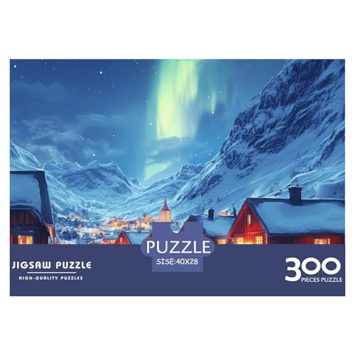 Nordische Fjorde Holzpuzzles Erwachsene 300 Teile Geburtstagsgeschenk Educational Game Wohnkultur Family Challenging Games Stress Relief 300pcs (40x28cm) von SHUNXIFQ