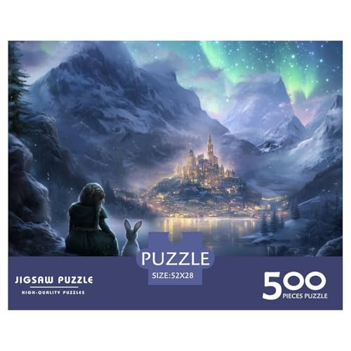 Nordische Fjorde Holzpuzzles Für Erwachsene 500 Teile Lernspiel Family Challenging Games Geburtstagsgeschenk Wohnkultur Stress Relief Toy 500pcs (52x38cm) von SHUNXIFQ