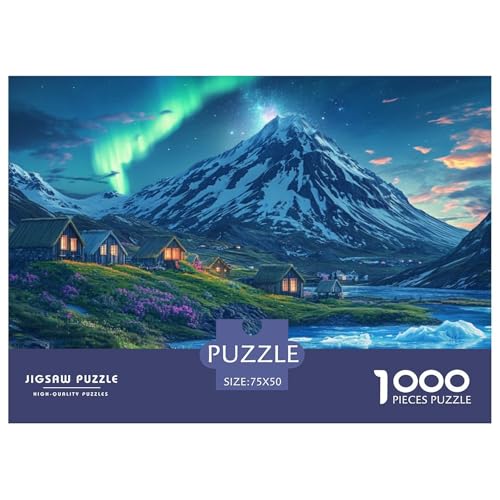 Nordische Fjorde Holzpuzzless 1000 Teile Erwachsene Lernspiel Moderne Wohnkultur Family Challenging Games Geburtstagsgeschenk Stress Relief Toy 1000pcs (75x50cm) von SHUNXIFQ