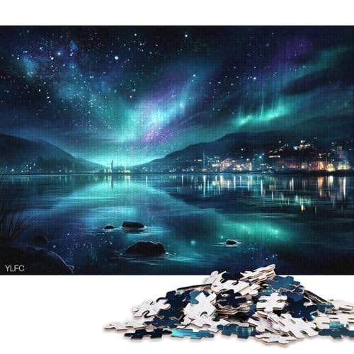 Nordlichter, Norwegen Holzpuzzles Für Erwachsene 300 Teile Geburtstagsgeschenk Wohnkultur Lernspiel Family Challenging Games Entspannung Und Intelligenz 300pcs (40x28cm) von SHUNXIFQ