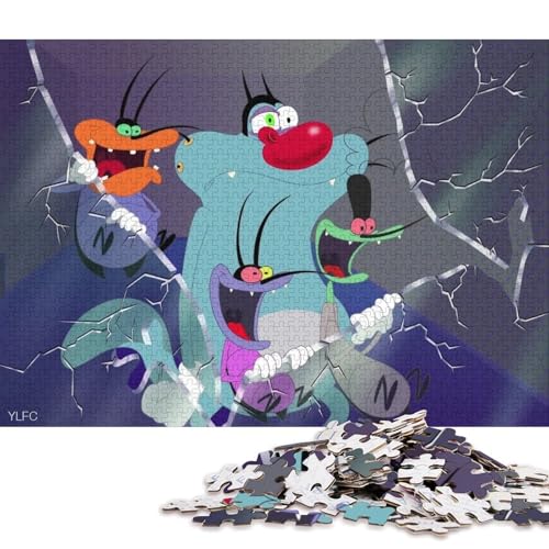 Oggy Et Les Cafards Holzpuzzles 300 Teile Erwachsene Wohnkultur Geschicklichkeitsspiel Für Die Ganze Familie Lernspiel Geburtstagsgeschenk Stress Relief 300pcs (40x28cm) von SHUNXIFQ