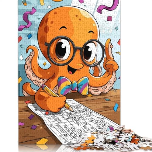 Oktopus-Sudoku Holzpuzzles Erwachsene 300 Teile Geburtstagsgeschenk Family Challenging Games Moderne Wohnkultur Educational Game Stress Relief 300pcs (40x28cm) von SHUNXIFQ