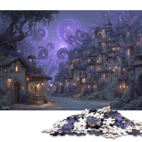 Oktopushaus Holzpuzzles 1000 Teile Für Erwachsene Wohnkultur GeburtHirschsgeschenk Family Challenging Games Educational Game Stress Relief Toy 1000pcs (75x50cm) von SHUNXIFQ