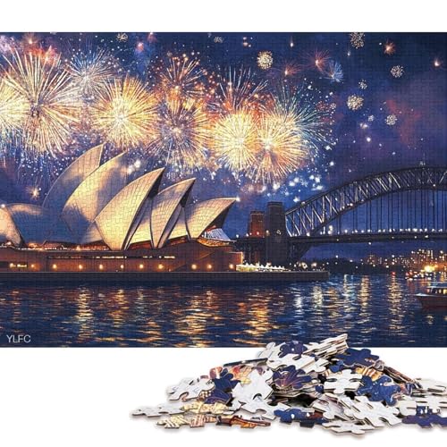 Opernhaus Sydney Holzpuzzles 1000 Teile Erwachsene Geschicklichkeitsspiel Für Die Ganze Familie Home Decor Geburtstagsgeschenk Lernspiel Stress Relief 1000pcs (75x50cm) von SHUNXIFQ