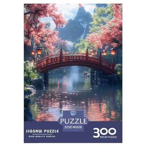 Osaka-Brücke Holzpuzzles 300 Teile Für Erwachsene Moderne Wohnkultur Family Challenging Games Geburtstagsgeschenk Educational Game Stress Relief Toy 300pcs (40x28cm) von SHUNXIFQ