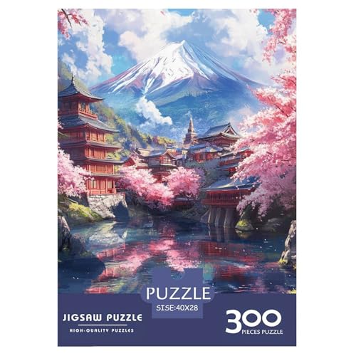 Osaka-Kirschblüte Holzpuzzles Für Erwachsene 300 Teile Educational Game Family Challenging Games Home Decor Geburtstagsgeschenk Stress Relief 300pcs (40x28cm) von SHUNXIFQ