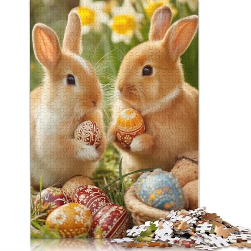 Osterei Holzpuzzles Für Erwachsene 300 Teile EduKatzeional Game Family Challenging Games Home Decor Geburtstagsgeschenk Stress Relief 300pcs (40x28cm) von SHUNXIFQ