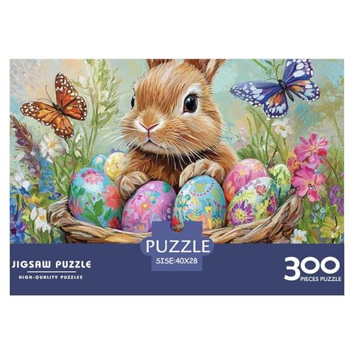 Ostereier und Hasen Holzpuzzles Erwachsene 300 Teile Lernspiel Geschicklichkeitsspiel Für Die Ganze Familie Geburtstagsgeschenk Home Decor Stress Relief 300pcs (40x28cm) von SHUNXIFQ