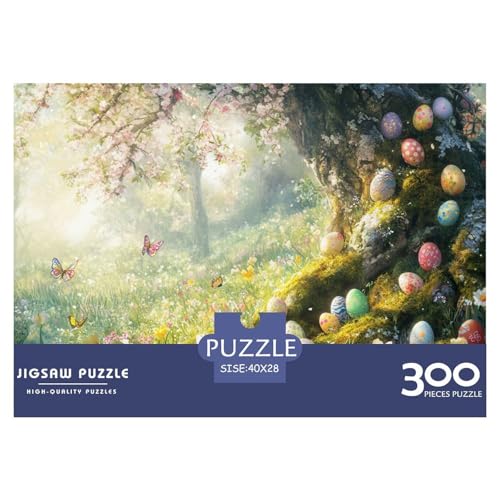Ostereier und Hasen Holzpuzzles Erwachsene 300 Teile Lernspiel Geschicklichkeitsspiel Für Die Ganze Familie Geburtstagsgeschenk Home Decor Stress Relief 300pcs (40x28cm) von SHUNXIFQ