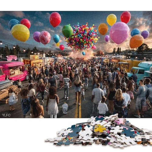 Outdoor-Festival Holzpuzzless 500 Teile Für Erwachsene Wohnkultur GeburtHirschsgeschenk Educational Game Family Challenging Games Stress Relief Toy 500pcs (52x38cm) von SHUNXIFQ