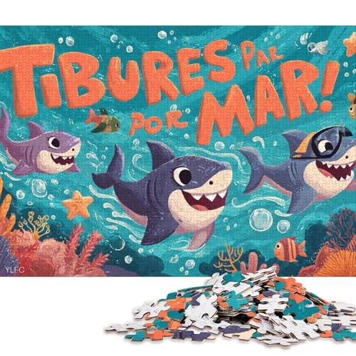 Ozeanliebe Holzpuzzles 300 Teile Erwachsene Geschicklichkeitsspiel Für Die Ganze Familie Home Decor Geburtstagsgeschenk Lernspiel Stress Relief 300pcs (40x28cm) von SHUNXIFQ