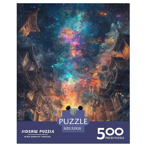 Panda Holzpuzzles 500 Teile Für Erwachsene Geburtstagsgeschenk Educational Game Moderne Wohnkultur Family Challenging Games Stress Relief Toy 500pcs (52x38cm) von SHUNXIFQ