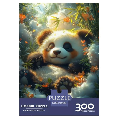 Panda Holzpuzzles Für Erwachsene 300 Teile Family Challenging Games Geburtstagsgeschenk Lernspiel Wohnkultur Stress Relief 300pcs (40x28cm) von SHUNXIFQ
