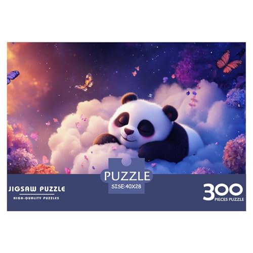 Panda Holzpuzzles Für Erwachsene 300 Teile Geburtstagsgeschenk Family Challenging Games Home Decor Educational Game Stress Relief 300pcs (40x28cm) von SHUNXIFQ