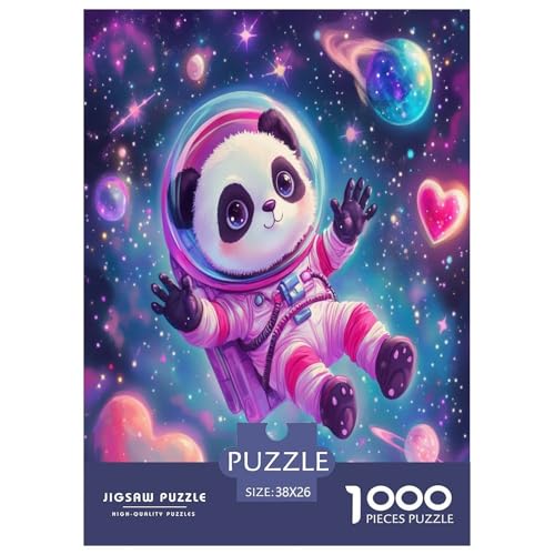 Panda Puzzle 1000 Teile Schwer Puzzle Spielzeug Pädagogisches Spiel Impossible Herausforderung Spielzeug Für Erwachsene Und Kinder Ab 14 Jahren 38x26cm/1000pcs von SHUNXIFQ