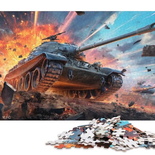 Panzer Holzpuzzless 1000 Teile Erwachsene Lernspiel Moderne Wohnkultur Family Challenging Games GeburtHirschsgeschenk Stress Relief Toy 1000pcs (75x50cm) von SHUNXIFQ
