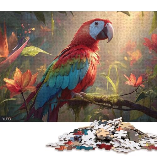 Papagei Holzpuzzless Für Erwachsene 300 Teile Family Challenging Games Wohnkultur Geburtstagsgeschenk Lernspiel Stress Relief Toy 300pcs (40x28cm) von SHUNXIFQ