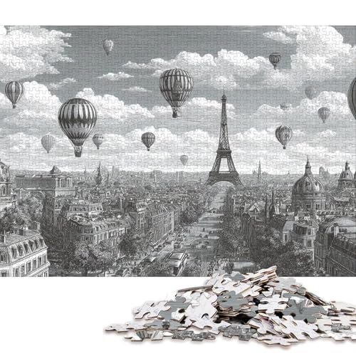 Paris Holzpuzzless Erwachsene 300 Teile Family Challenging Games Wohnkultur Lernspiel GeburtHirschsgeschenk Entspannung Und Intelligenz 300pcs (40x28cm) von SHUNXIFQ