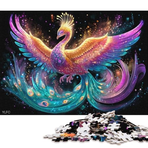 Phönix Holzpuzzles Für Erwachsene 300 Teile Geburtstagsgeschenk Family Challenging Games Home Decor Educational Game Stress Relief Toy 300pcs (40x28cm) von SHUNXIFQ