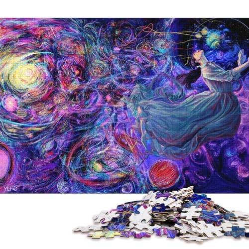 Planet Dream Holzpuzzles 500 Teile Erwachsene Wohnkultur Family Challenging Games EduKatzeional Game Geburtstagsgeschenk Entspannung Und Intelligenz 500pcs (52x38cm) von SHUNXIFQ