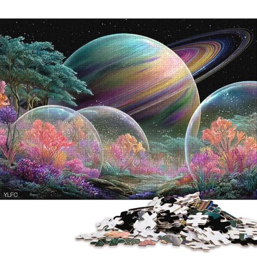 Planet Holzpuzzles Für Erwachsene 500 Teile GeburtHirschsgeschenk Family Challenging Games Lernspiel Wohnkultur Stress Relief 500pcs (52x38cm) von SHUNXIFQ