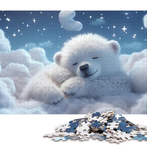 Polar Bear Baby Holzpuzzles 300 Teile Erwachsene Family Challenging Games Moderne Wohnkultur Educational Game Geburtstagsgeschenk Stress Relief 300pcs (40x28cm) von SHUNXIFQ