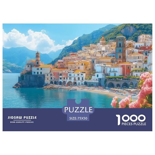 Portofino Holzpuzzles 1000 Teile Erwachsene Home Decor Family Challenging Games Geburtstagsgeschenk Lernspiel Entspannung Und Intelligenz 1000pcs (75x50cm) von SHUNXIFQ