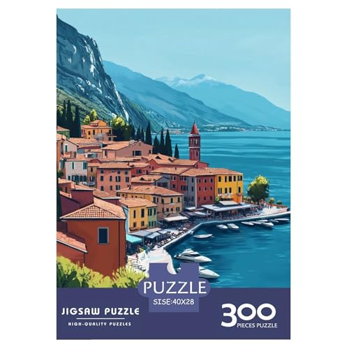 Portofino Holzpuzzles 300 Teile Erwachsene Moderne Wohnkultur Family Challenging Games Lernspiel Geburtstagsgeschenk Entspannung Und Intelligenz 300pcs (40x28cm) von SHUNXIFQ