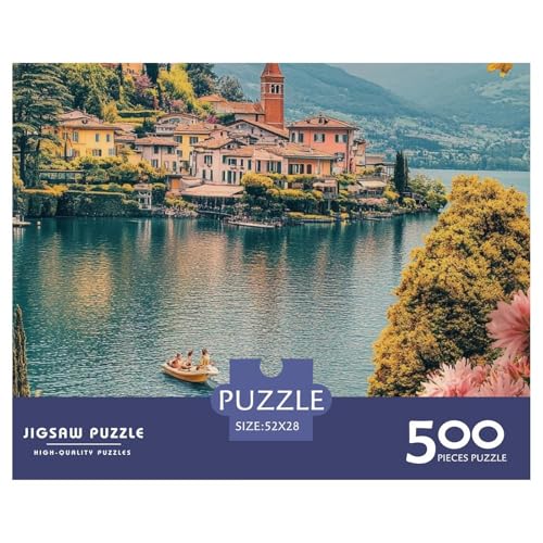 Portofino Holzpuzzles 500 Teile Erwachsene Geschicklichkeitsspiel Für Die Ganze Familie Home Decor Geburtstagsgeschenk Lernspiel Stress Relief 500pcs (52x38cm) von SHUNXIFQ