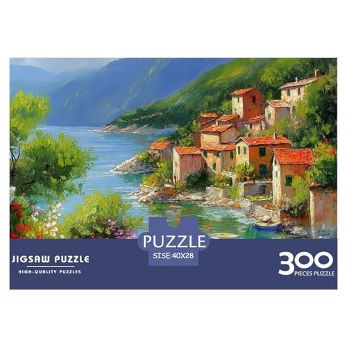Portofino Holzpuzzles Erwachsene 300 Teile Family Challenging Games Geburtstagsgeschenk Home Decor Educational Game Entspannung Und Intelligenz 300pcs (40x28cm) von SHUNXIFQ