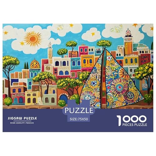 Portofino Holzpuzzles Für Erwachsene 1000 Teile Geburtstagsgeschenk Family Challenging Games Lernspiel Wohnkultur Stress Relief 1000pcs (75x50cm) von SHUNXIFQ